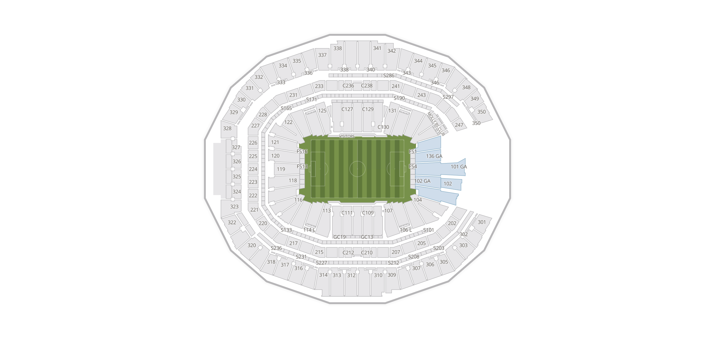 Seating chart for Mercedes-Benz Stadium